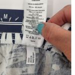 Nautica  Blue & White Tropical Leaf Print Linen Blend Shorts Women’s Size Medium Photo 9