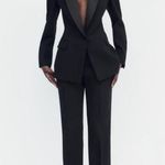 ZARA  DINNER TOXEDO Blazer Jacket w/ Velvet Lapel Collar Long Sleeves Black NEW Photo 5