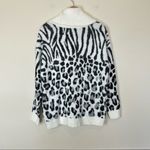 New Directions sweater women's L leopard animal print turtleneck black white NEW Size L Photo 3
