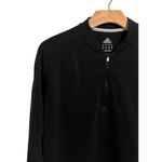 Adidas  Jacket Womens Large Long Sleeve 1/4 Zip Pullover Black Activewear Top Photo 1