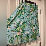 Bobeau  Size M Light Blue Floral Elastic Waist Flowy Lined Maxi Skirt Photo 1