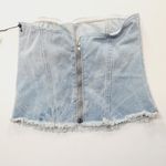 superdown  Domonique Strapless Denim Top in Denim Blue Photo 7