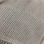 White House | Black Market Ecru and Gold Fringe Poncho Medium Photo 7