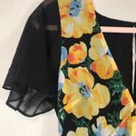 Club Monaco Coran Floral Flutter-Sleeve Cutout Midi Dress Size 8 Photo 4