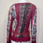 Alberto Makali Multi-print Floral Ruffle Blouse Photo 10