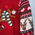 Born Famous Red Reindeer Christmas Holiday Sweater Cropped Cabin Crewneck XXL Photo 5