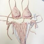 PacSun Pink Gingham Sydni Ruffle Bikini Set – NWT Small / Medium Photo 1