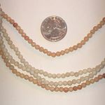 2 Elegant Semi Precious Stones Beaded Boho Cream and Tan Necklaces Photo 1