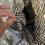 Jones New York VTG 100% Silk Zebra Print Sleeveless Dress Size 4 Made in Korea Photo 7