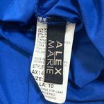 Alex Marie Womens Tankini Top Padded Loose Swimsuit Solid Blue Size 10 Photo 3