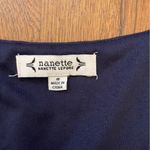 Nanette Lepore Navy Slub Gauze Flounce Button Front Midi Dress w/Pockets Sz 8 Photo 6