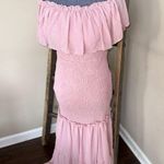 Simplee Apparel Simplee NWT Smocked Ruffle Hem Off Shoulder Boho Dress Size XL Photo 0