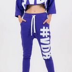 Crop hoodie #VDR VIADELLEROSE, made in Turkey. Purple, OS, 100% cotton White Photo 3