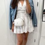 ZARA dress mini boho embroidered openwork lace eyelet summer sundress M Photo 2