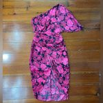DO+BE NWT Floral One Shoulder Roses Midi Tulip Dress - Size Small Photo 10
