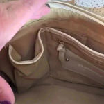Liz Claiborne  Cream Leather Hobo Style Purse, Clean,‎ Excellent Condition Photo 10