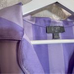 Loft  Lavender and Lilac Striped Sleepwear Set Pajamas Satin Silky XS/S Photo 3