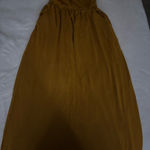Full Circle Trends Chic Mustard Strapless Maxi Dress Photo 0