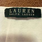 Ralph Lauren White Ribbed Lace Detail Tank Top Photo 5