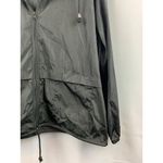 Olive Green Hooded Windbreaker Jacket Size XL Black Photo 2