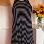 Old Navy Ribbed Blue Striped Dress Photo 0