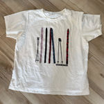 J.Crew  ski Chamonix Graphic T-Shirt White Cotton Size XL Photo 0