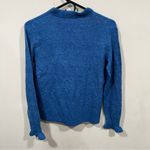 Sundance NWT  Sweater Women Blue Knit Pullover VNeck LongSleeve Flutter Preppy XS Photo 4