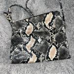 Jessica Simpson  Black and Cream Snakeskin Crossbody Bag Photo 5
