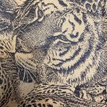 Tan cardigan sweater with faux leather animal imprint Photo 6