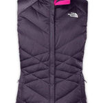 The North Face $160 NWOT  550 Down Puffer Vest Women's Gray Pink Lined Zip Front Photo 0