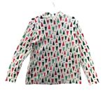 Christmas Mock Neck Size XL Holiday Party Base Layer Festive Cotton Long Sleeve White Photo 1