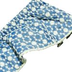 Blue Ruffle Adjustable Fit Tie Back Blue White Crop Small Photo 6