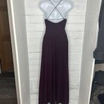 Laundry by Shelli Segal Laundry Shelli Segal Womens Gown Burgundy Strappy Low Back Jersey Knit Size 4 Photo 3