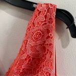 ASOS | Paper Dolls V Neck Lace Pencil Dress in Coral Size 8 Photo 4