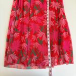 Maisie Red and Pink Floral Print Mesh Midi Dress Women’s Size Medium NWT Photo 6