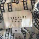 The Shirt Rochelle Behrens Smocked Ruffle Shirt Mini Dress Size XS NWT White Photo 3