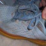 Hoka Clifton 8 Running Shoe Multicolor Tennis Shoe Size 11B Blue & Orange Photo 3