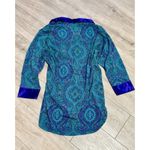 Victoria's Secret  Medium‎ Gold Label Vintage Pajama Top Paisley Green Purple Photo 1