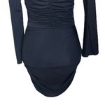 Ciao Lucia Bari Mini Dress Women’s Size XS Black Ruched Long Sleeve Nylon Photo 7