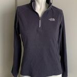 The North Face medium gray 1/4 zip fleece pullover Photo 0