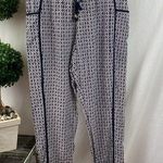 Anthropologie Hei Hei Blue White & Red Print Casual Pants M Photo 0