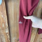 Alo Yoga Ribbed High-Waist 7/8 Blissful Leggings in Cranberry - Sz Small 🧡🎀 Photo 5