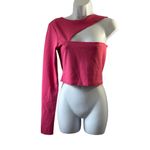 Princess Polly Pink One Shoulder Cut Out Crop Top Size 12 NEW Photo 5