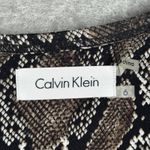 Calvin Klein Jumpsuit Snakeskin Print Sleeveless Punk Edgy Party Brown Size 6 Photo 7