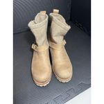 Woolrich  Women's Baltimore‎ Harness Boot Beige Leather Wool Size 10 Photo 1