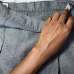 Cute gray pleated school girl skirt Photo 2