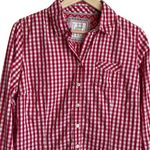 Old Navy Women Top L Red Buffalo Check Button Up Cowgirl Western Casual Cotton Photo 9
