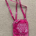 Vera Bradley Mini Crossbody Bag Hipster Purse Pink Stamped Paisley Pockets NWT Photo 0
