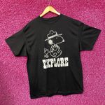 Peanuts Snoopy & Woodstock Explore Charcoal T-Shirt XL Photo 2