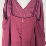 Lulus  Burgundy Wine Red V-Neck Chiffon Maxi Dress S Photo 6